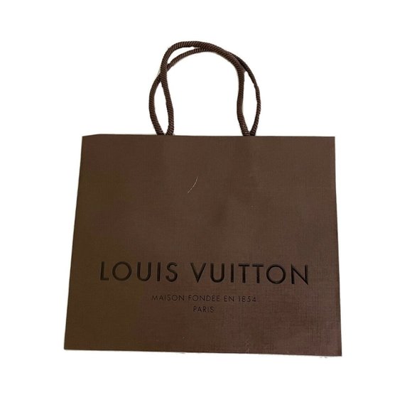 Louis Vuitton Paper Reusable Shopping Bag Brown 7" x 8.5" x 4" - Picture 1 of 5